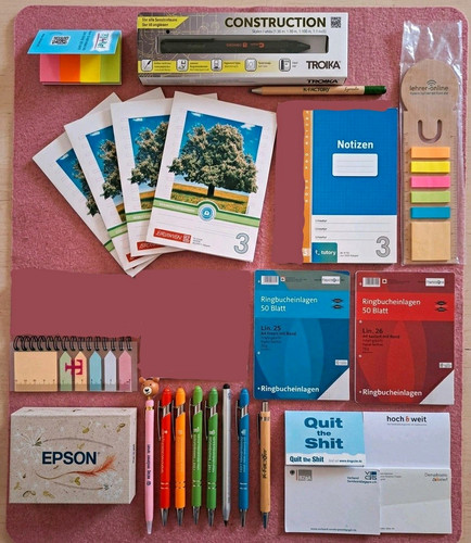 Großes set schul - set, und