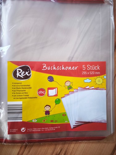 Rex buchschoner bucheinband - 5x,