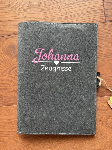 Zeugnismappe filz sichtbuch - filz,