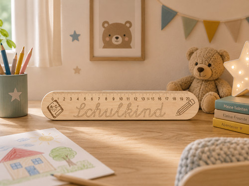 Einschulung holzlineal - einschulung,
