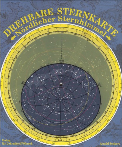 Drehbare sternkarte mit - drehbare,